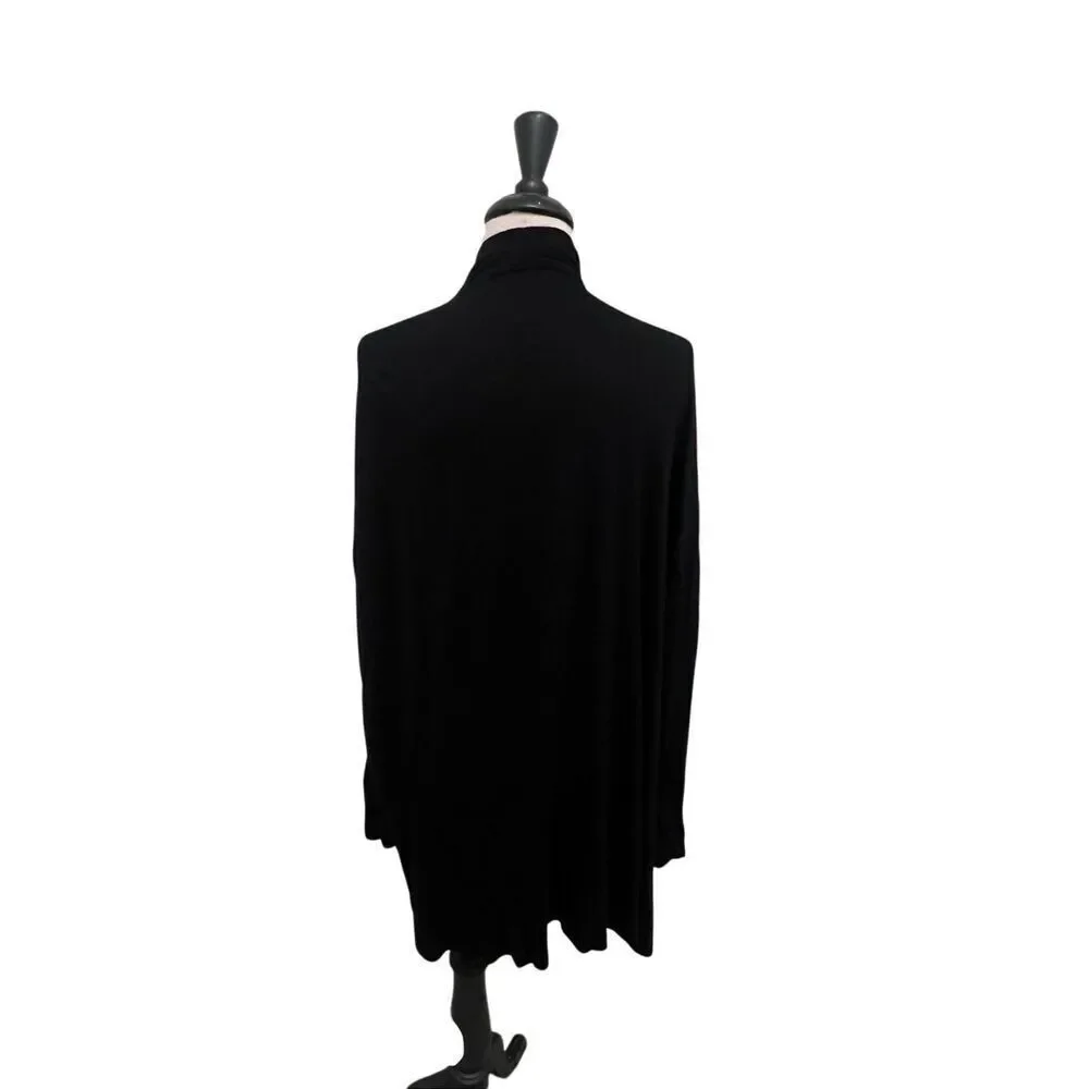 Soma As U R Women's Open Front Long Sleeve Drape Cardigan Sweater Black 2XL